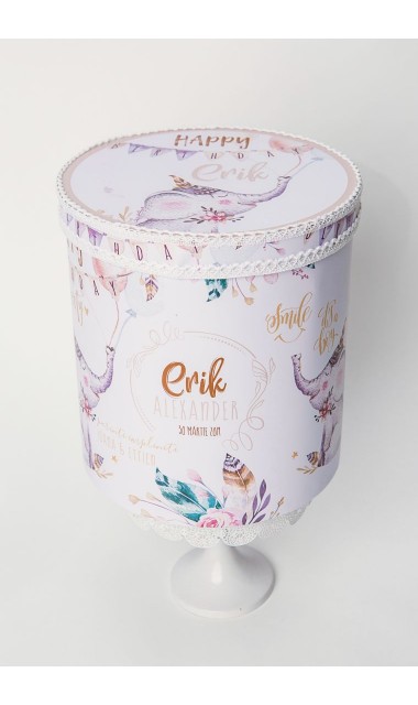 Trusou de botez pentru baieti cu jucarii de plus elefant Elefantul Boho 5